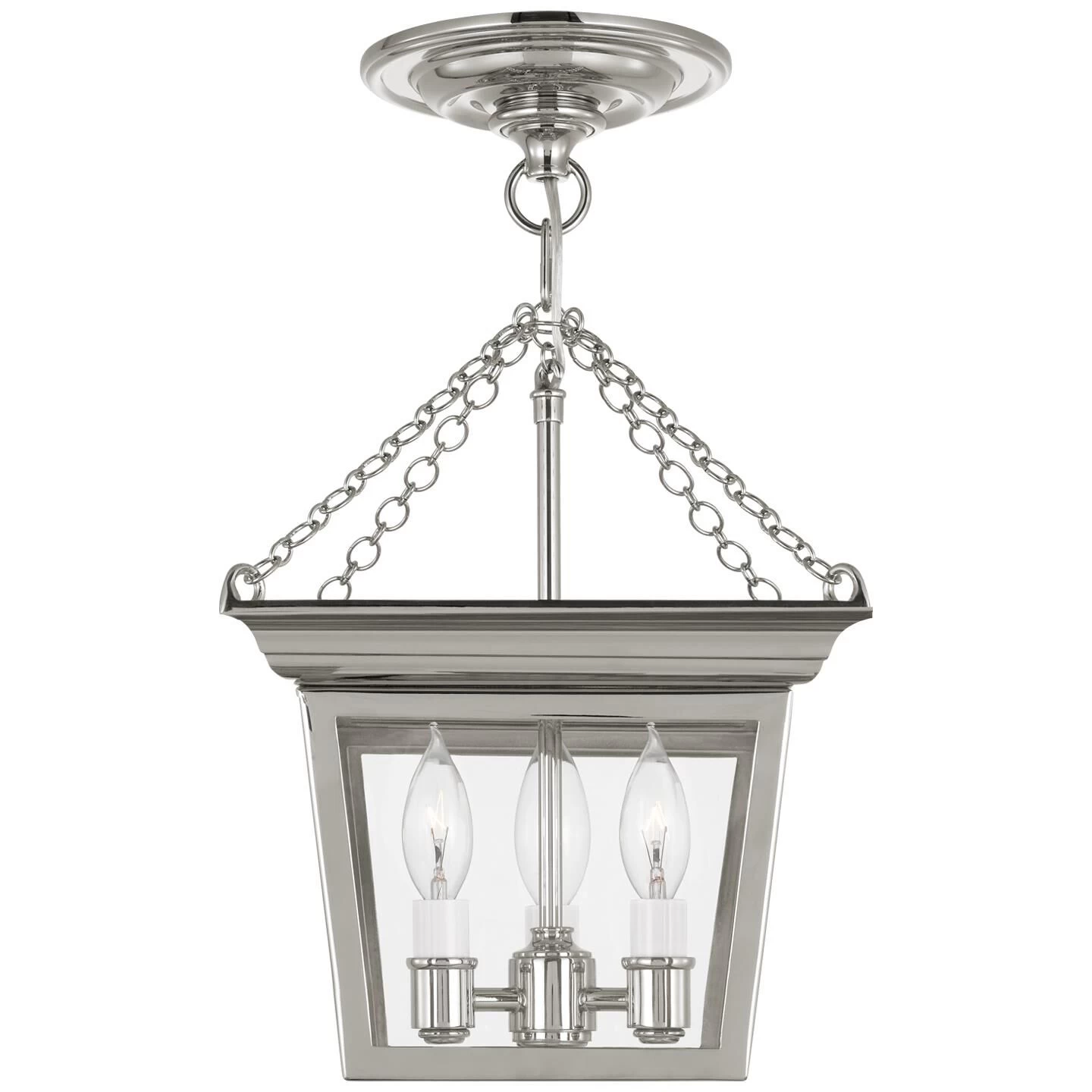 Chapman & Myers Cornice 9 Inch 3 Light Semi Flush Mount By Visual Comfort Signature Collection - Image 3